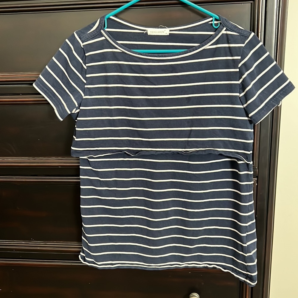 Smallshow M nursing shirts blue black GUC